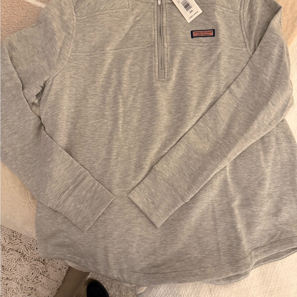 Vineyard Vines Heather Gray Women's Crew Neck Sweater - Picture 4 of 5